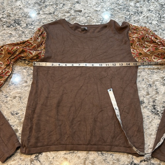Anthropologie | Blank London | Boho Long Sleeve Lurex Blouse Size M Medium - Picture 12 of 14